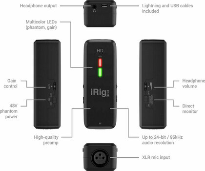 USB audio převodník - zvuková karta IK Multimedia iRig PRE HD - 7
