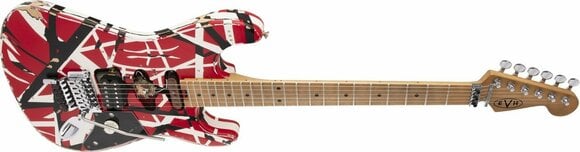 Electric guitar EVH Frankie Striped MN Red/White/Black - 3
