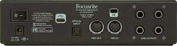 USB audio prevodník - zvuková karta Focusrite Clarett 2Pre USB - 5