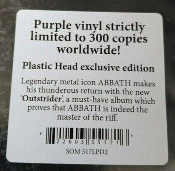 Vinyl Record Abbath - Outstrider (Plastic Head Exclusive Purple Vinyl) (LP) - 5