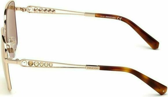 Lifestyle Glasses Swarovski SK0263 28G 56 Shiny Rose Gold/Brown Mirror M Lifestyle Glasses - 2