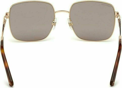 Lifestyle okulary Swarovski SK0263 28G 56 Shiny Rose Gold/Brown Mirror M Lifestyle okulary - 4