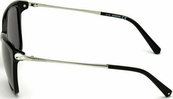 Lifestyle Glasses Swarovski SK0267 01A 55 Shiny Black/Smoke M Lifestyle Glasses - 2
