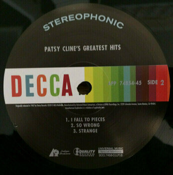 LP Patsy Cline - Greatest Hits (2 LP) - 3