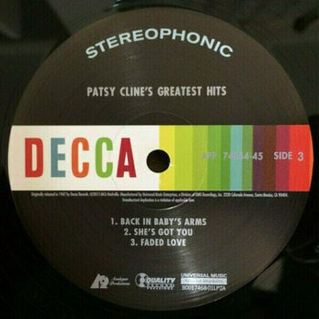 Vinyl Record Patsy Cline - Greatest Hits (2 LP) - 4
