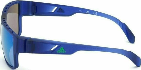 Sport Glasses Adidas SP0006 91Q Transparent Frosted Eletric Blue/Grey Mirror Green Blue - 3