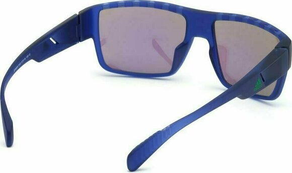 Sport Glasses Adidas SP0006 91Q Transparent Frosted Eletric Blue/Grey Mirror Green Blue - 6