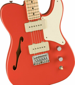 Elektrisk guitar Fender Squier Paranormal Cabronita Telecaster Thinline MN Fiesta Red - 4