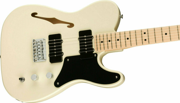 E-Gitarre Fender Squier Paranormal Cabronita Telecaster Thinline MN Olympic White - 3