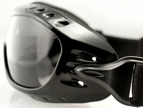 Motorbril Bobster Night Hawk OTG Gloss Black/Smoke Motorbril - 2