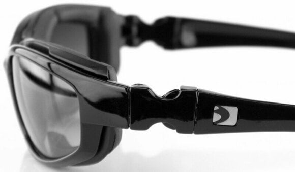 Óculos de motociclismo Bobster Road Hog II Convertible Gloss Black/Smoke Mirror/Amber/Clear/Dual Grade Mirror Óculos de motociclismo - 2