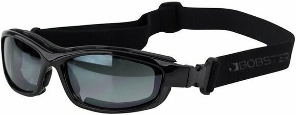 Motorbril Bobster Road Hog II Convertible Gloss Black/Smoke Mirror/Amber/Clear/Dual Grade Mirror Motorbril - 3
