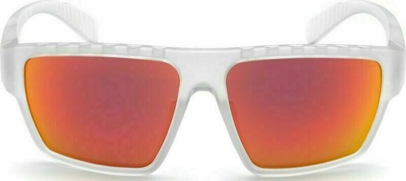 Sportbrillen Adidas SP0008 26G Transparent Frosted Crystal/Grey Mirror Orange Red - 2