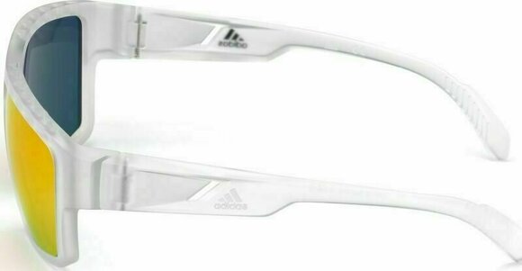 Sport Glasses Adidas SP0008 26G Transparent Frosted Crystal/Grey Mirror Orange Red - 3