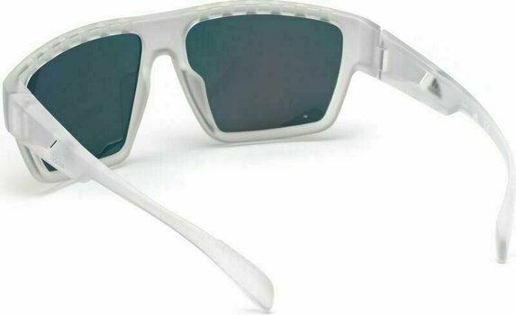 Sport Glasses Adidas SP0008 26G Transparent Frosted Crystal/Grey Mirror Orange Red - 4