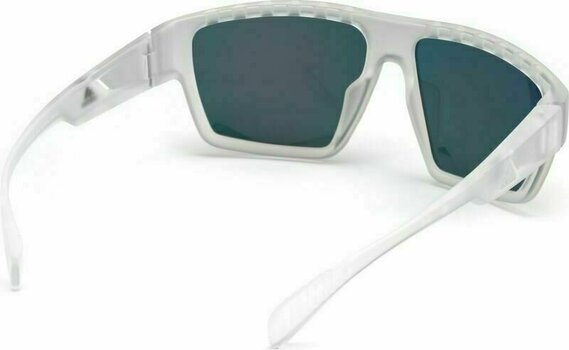 Óculos de desporto Adidas SP0008 26G Transparent Frosted Crystal/Grey Mirror Orange Red - 6