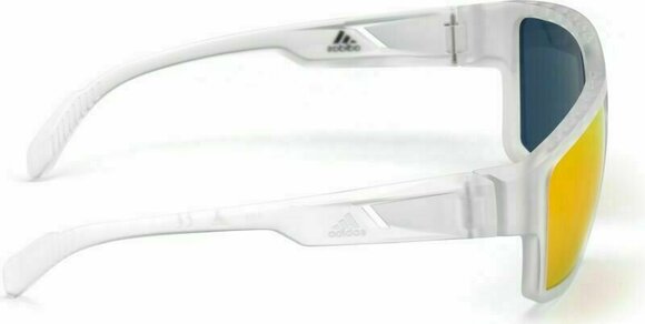Óculos de desporto Adidas SP0008 26G Transparent Frosted Crystal/Grey Mirror Orange Red - 7