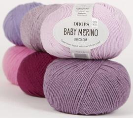 Hilo de tejer Drops Baby Merino Uni Colour 27 Old Pink Hilo de tejer - 1