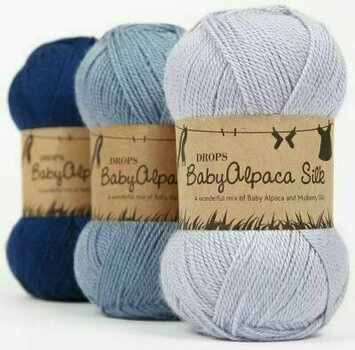 Fios para tricotar Drops Babyalpaca 6935 Navy Blue - 2