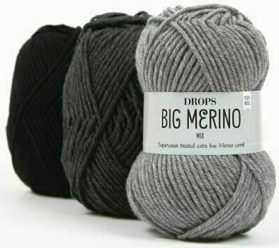 Νήμα Πλεξίματος Drops Big Merino 02 Grey - 2