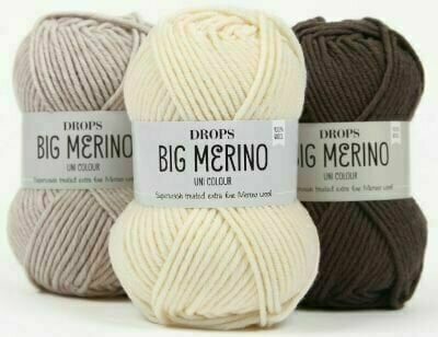 Fil à tricoter Drops Big Merino 01 Off White - 2