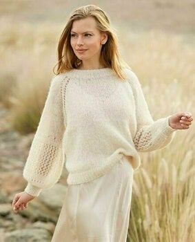 Fil à tricoter Drops Brushed Alpaca Silk 01 Off White - 3