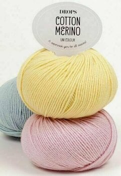 Fil à tricoter Drops Cotton Merino 01 Off White - 2