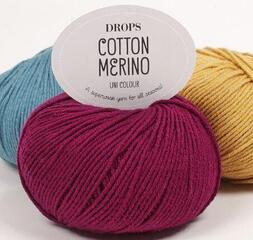 Stickgarn Drops Cotton Merino Uni Colour 15 Mustard Stickgarn - 1