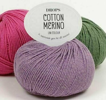 Fire de tricotat Drops Cotton Merino 22 Dark Green - 2