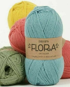 Fil à tricoter Drops Flora 17 Yellow - 2