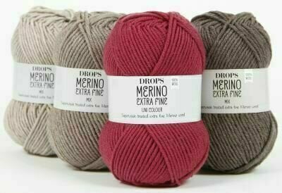 Fios para tricotar Drops Merino Extra Fine 04 Medium Grey - 2