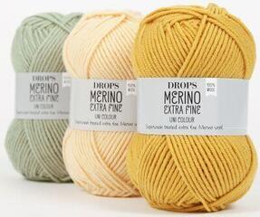 Stickgarn Drops Merino Extra Fine Uni Colour 30 Mustard Stickgarn - 1