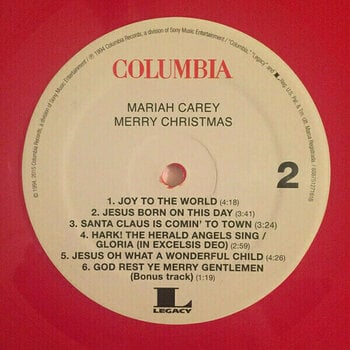 Vinyl Record Mariah Carey - Merry Christmas (Anniversary Edition) (Red Coloured) (LP) - 5