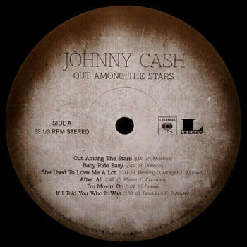 Vinyl Record Johnny Cash Out Among the Stars (LP) - 4