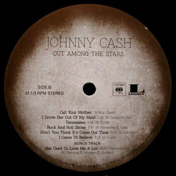 Vinyl Record Johnny Cash Out Among the Stars (LP) - 5