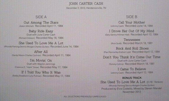 Vinyl Record Johnny Cash Out Among the Stars (LP) - 6
