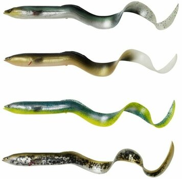 Rubber Lure Savage Gear 3D Real Eel Green Silver 15 cm 12 g - 4