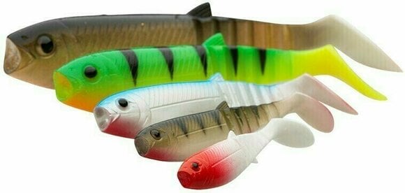 Rubber Lure Savage Gear Cannibal Shad White & Black 8 cm 5 g - 2