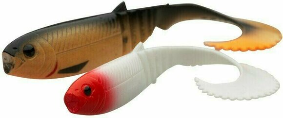 Isca de borracha Savage Gear Cannibal Curl Tail Red Head 10 cm 5 g - 3