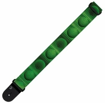 Textile guitar strap D'Addario Polyester Guitar Strap Optical Art Green Orbs - 2