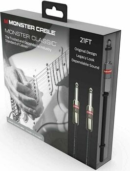 Câble pour instrument Monster Cable Prolink Classic 21FT Instrument Cable Noir 6,4 m Droit - Droit - 7