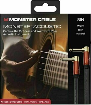 Instrument Cable Monster Cable MACST2-0.75DAWW-U Black 0,2 m Angled - Angled - 2