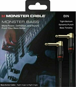 Câble pour instrument Monster Cable MBASS2-0.75DAWW-U Noir 0,2 m Angle - Angle - 2