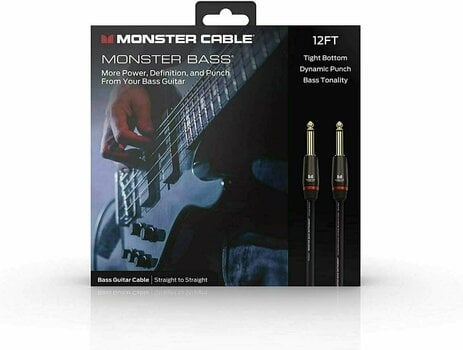 Καλώδιο Μουσικού Οργάνου Monster Cable Prolink Bass 12FT Instrument Cable Μαύρο χρώμα 3,6 m Ευθεία - Ευθεία - 2
