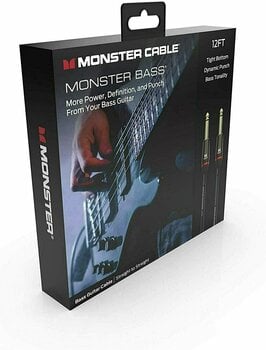 Hangszerkábel Monster Cable Prolink Bass 12FT Instrument Cable Fekete 3,6 m Egyenes - Egyenes - 4