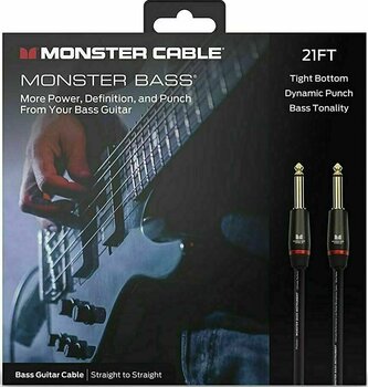 Câble pour instrument Monster Cable Prolink Bass 21FT Instrument Cable Noir 6,4 m Droit - Droit - 2