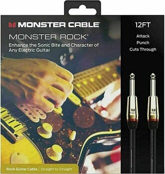 Câble pour instrument Monster Cable Prolink Rock 12FT Instrument Cable Noir 3,6 m Droit - Droit - 2