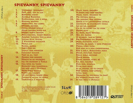 Hudobné CD SĽUK - Spievanky, Spievanky (6) (CD) - 10