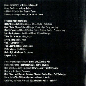 Muziek CD Hildur Gudnadóttir - Joker (Original Motion Picture Soundtrack) (CD) - 4
