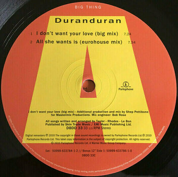 LP Duran Duran - Big Thing (2 LP) - 8
